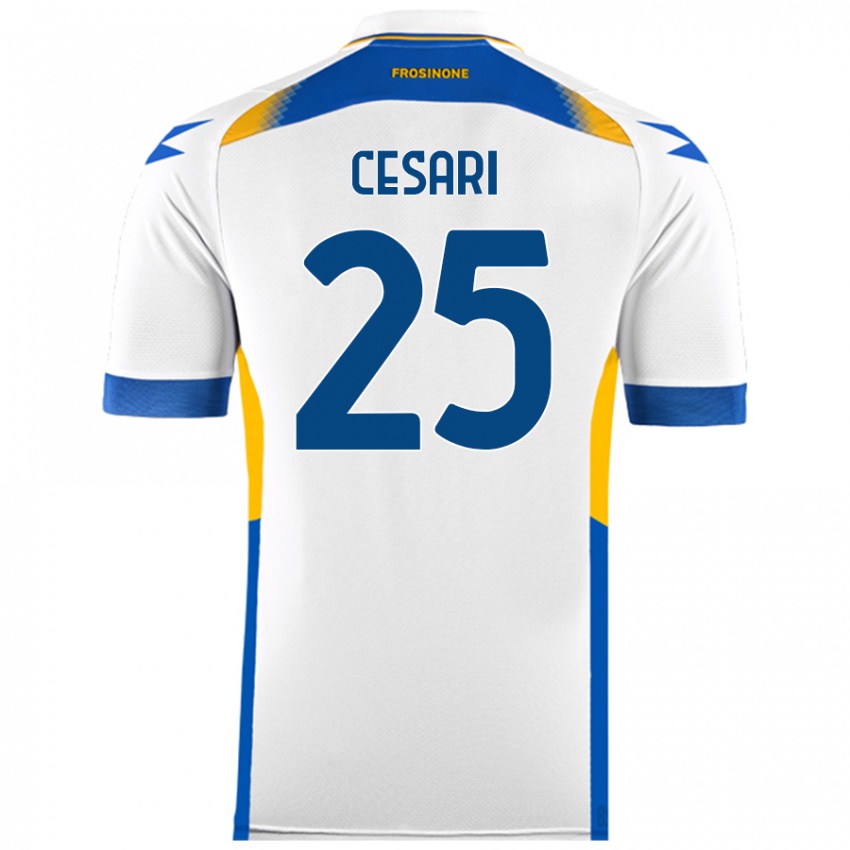 Dětské Nicolò Cesari #25 Bílý Daleko Hráčské Dresy 2024/25 Dres