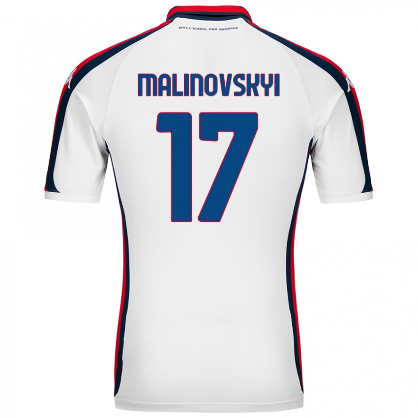 Dětské Ruslan Malinovskyi #17 Bílý Daleko Hráčské Dresy 2024/25 Dres