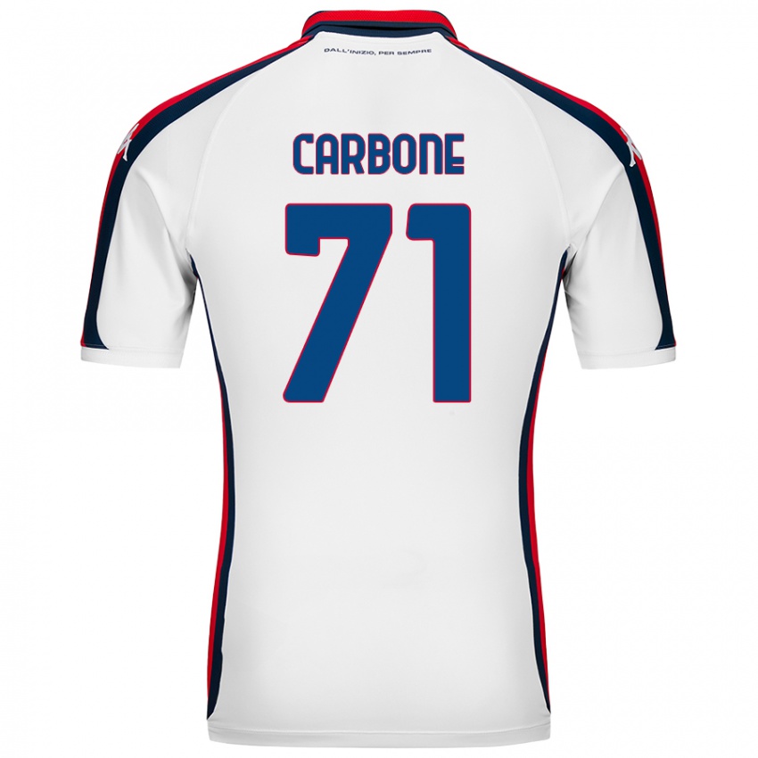 Dětské Filippo Carbone #71 Bílý Daleko Hráčské Dresy 2024/25 Dres