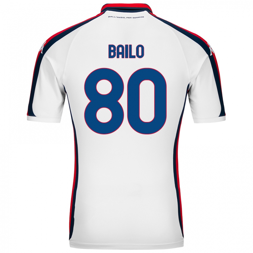 Dětské Giorgio Bailo #80 Bílý Daleko Hráčské Dresy 2024/25 Dres