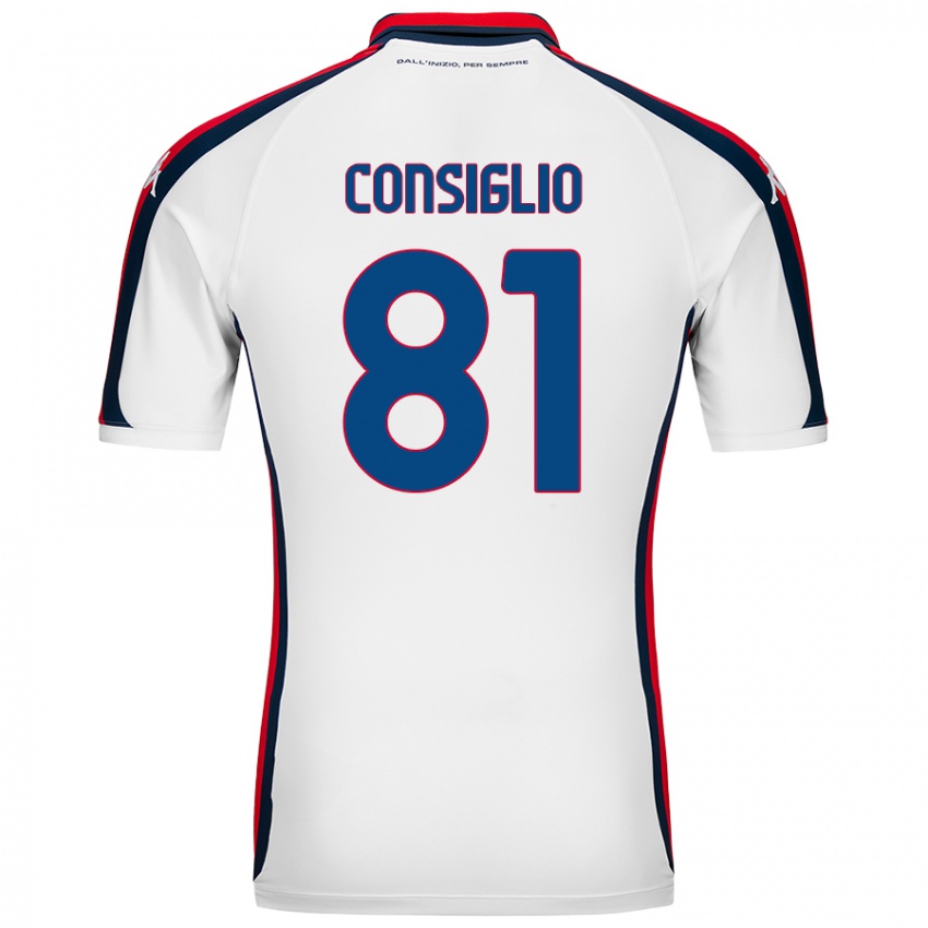 Dětské Leonardo Consiglio #81 Bílý Daleko Hráčské Dresy 2024/25 Dres