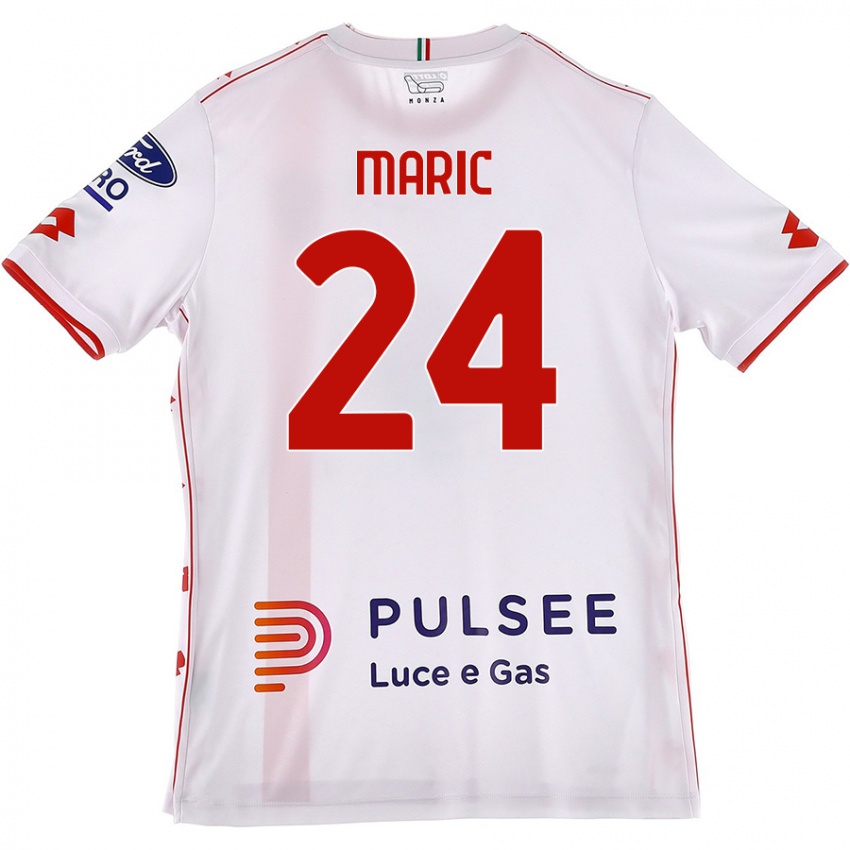 Dětské Mirko Maric #24 Bílá Červená Daleko Hráčské Dresy 2024/25 Dres