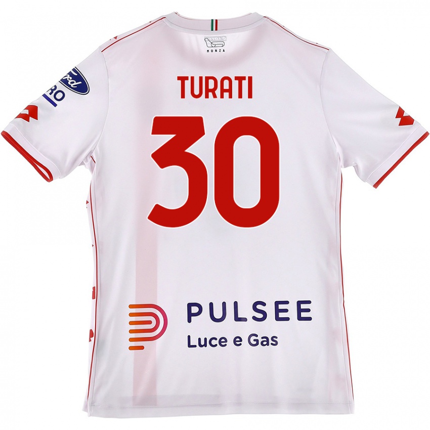 Dětské Stefano Turati #30 Bílá Červená Daleko Hráčské Dresy 2024/25 Dres