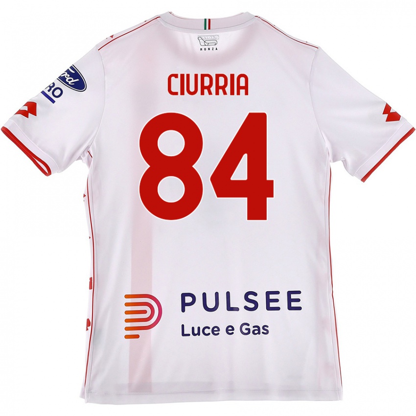 Dětské Patrick Ciurria #84 Bílá Červená Daleko Hráčské Dresy 2024/25 Dres