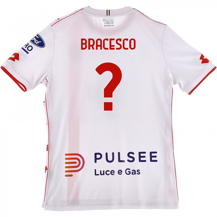 Dětské Riccardo Bracesco #0 Bílá Červená Daleko Hráčské Dresy 2024/25 Dres