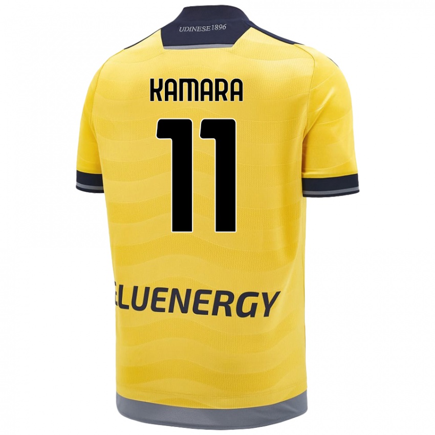 Dětské Hassane Kamara #11 Zlatý Daleko Hráčské Dresy 2024/25 Dres