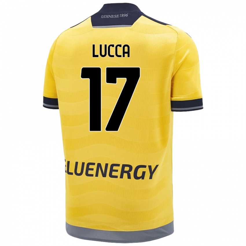 Dětské Lorenzo Lucca #17 Zlatý Daleko Hráčské Dresy 2024/25 Dres