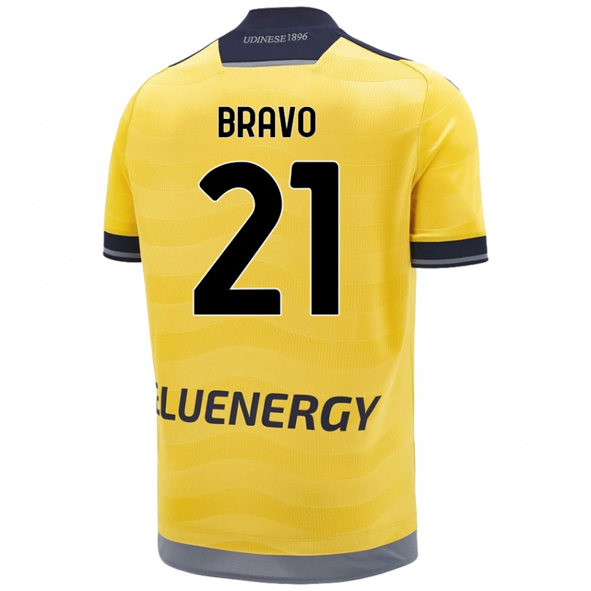 Dětské Iker Bravo #21 Zlatý Daleko Hráčské Dresy 2024/25 Dres