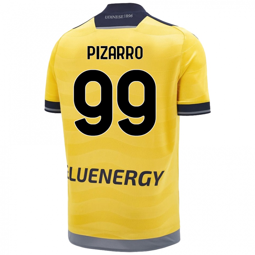 Dětské Damián Pizarro #99 Zlatý Daleko Hráčské Dresy 2024/25 Dres