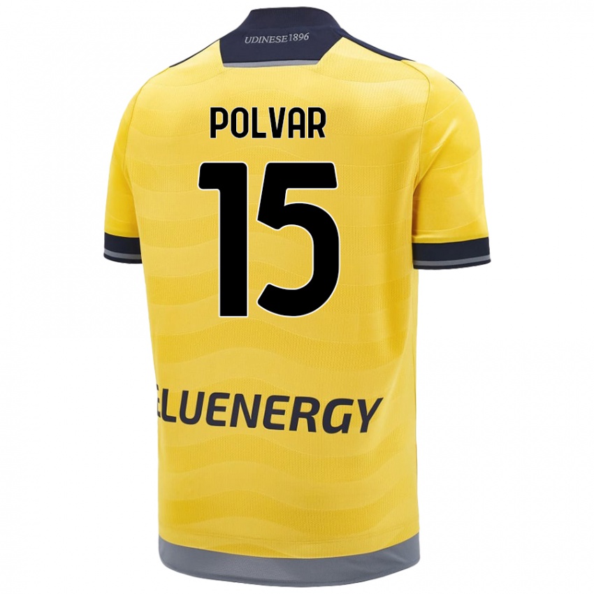 Dětské Francesco Polvar #15 Zlatý Daleko Hráčské Dresy 2024/25 Dres