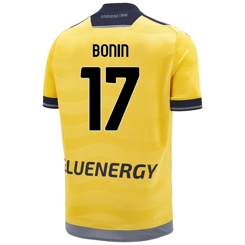 Dětské Luca Bonin #17 Zlatý Daleko Hráčské Dresy 2024/25 Dres