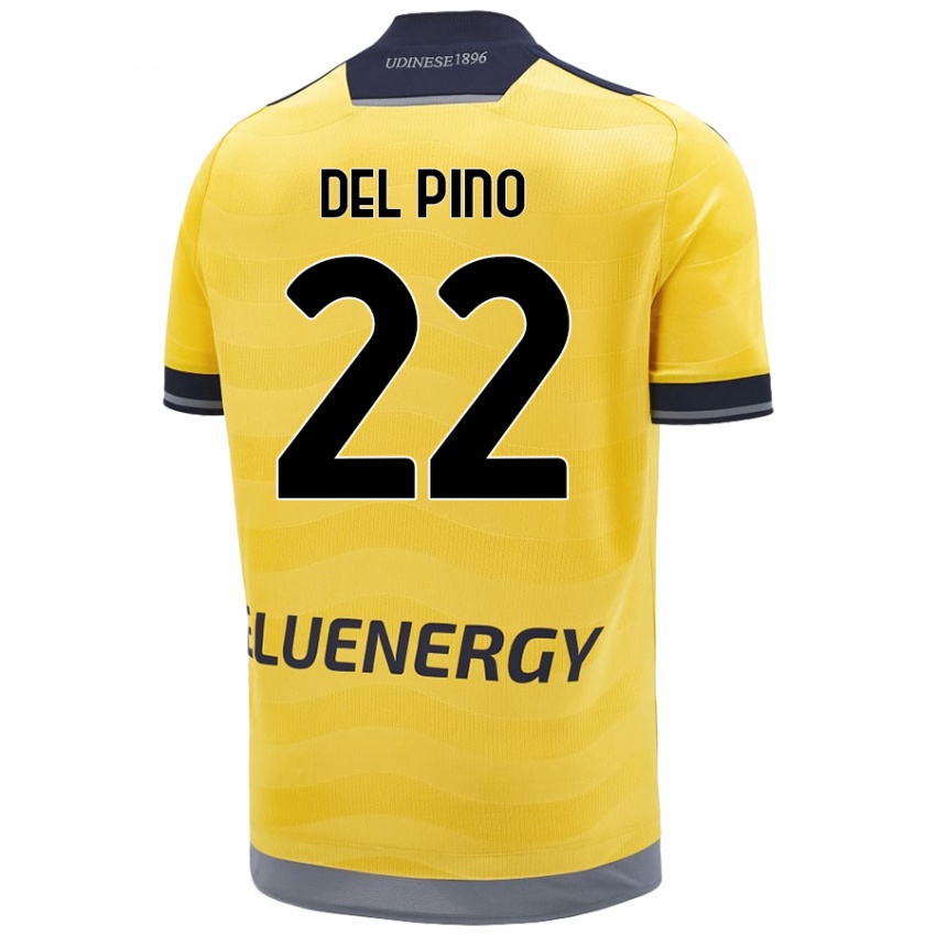 Dětské Lorenzo Del Pino #22 Zlatý Daleko Hráčské Dresy 2024/25 Dres