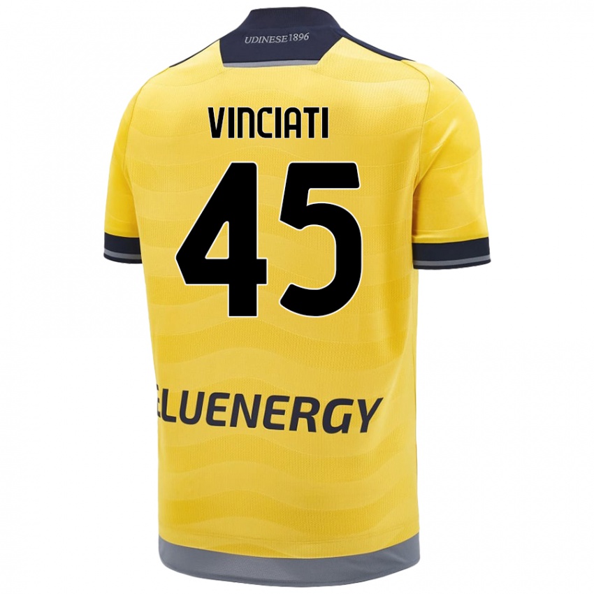 Dětské Giulio Vinciati #45 Zlatý Daleko Hráčské Dresy 2024/25 Dres