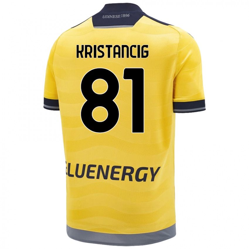 Dětské Luca Kristancig #81 Zlatý Daleko Hráčské Dresy 2024/25 Dres