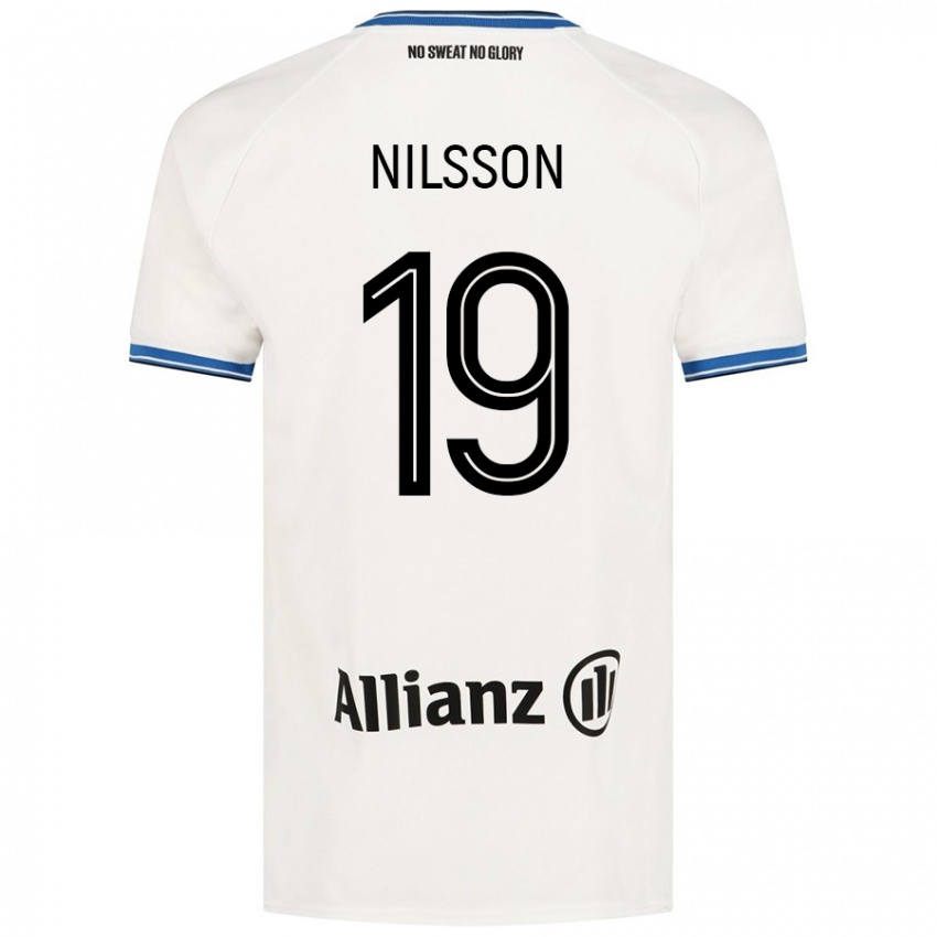 Dětské Gustaf Nilsson #19 Bílý Daleko Hráčské Dresy 2024/25 Dres