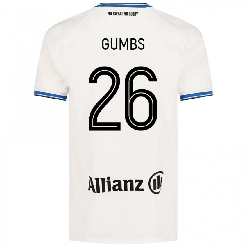 Dětské Aisse Gumbs #26 Bílý Daleko Hráčské Dresy 2024/25 Dres