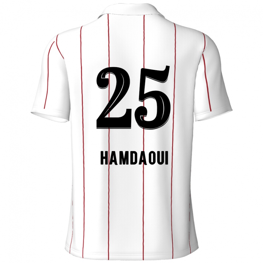 Dětské Youssef Hamdaoui #25 Bílá Černá Daleko Hráčské Dresy 2024/25 Dres