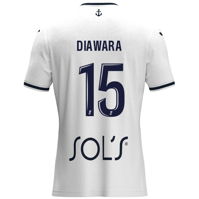 Dětské Kandet Diawara #15 Bílá Tmavě Modrá Daleko Hráčské Dresy 2024/25 Dres