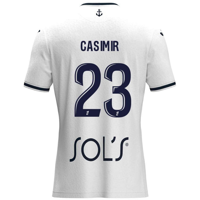 Dětské Josué Casimir #23 Bílá Tmavě Modrá Daleko Hráčské Dresy 2024/25 Dres