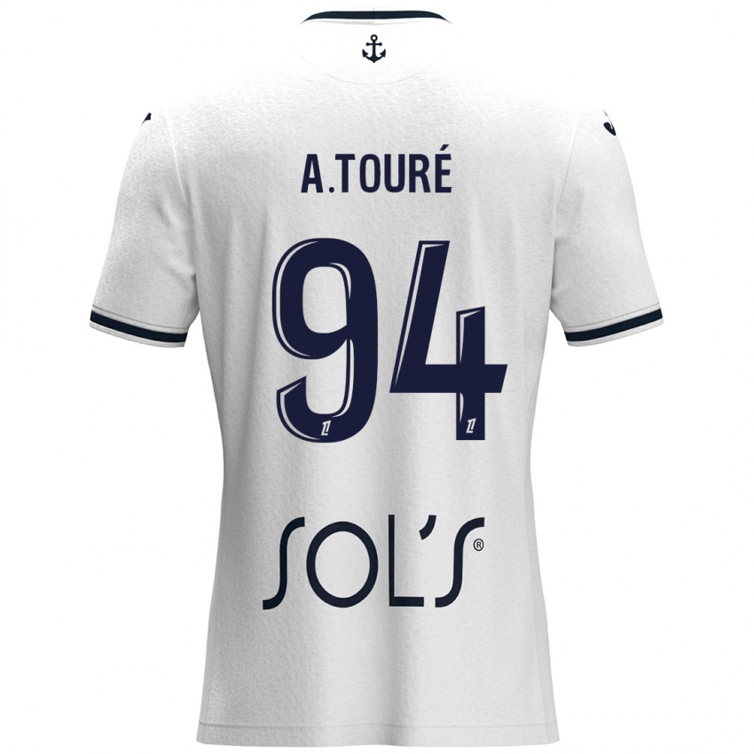 Dětské Abdoulaye Touré #94 Bílá Tmavě Modrá Daleko Hráčské Dresy 2024/25 Dres