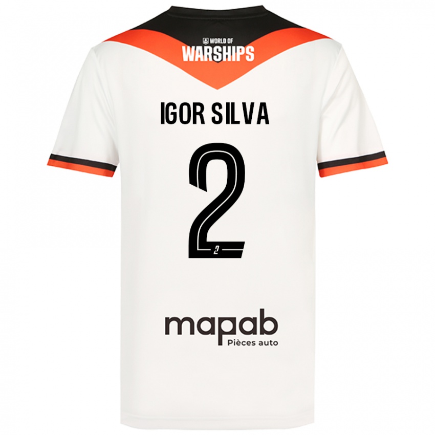 Dětské Igor Silva #2 Bílý Daleko Hráčské Dresy 2024/25 Dres