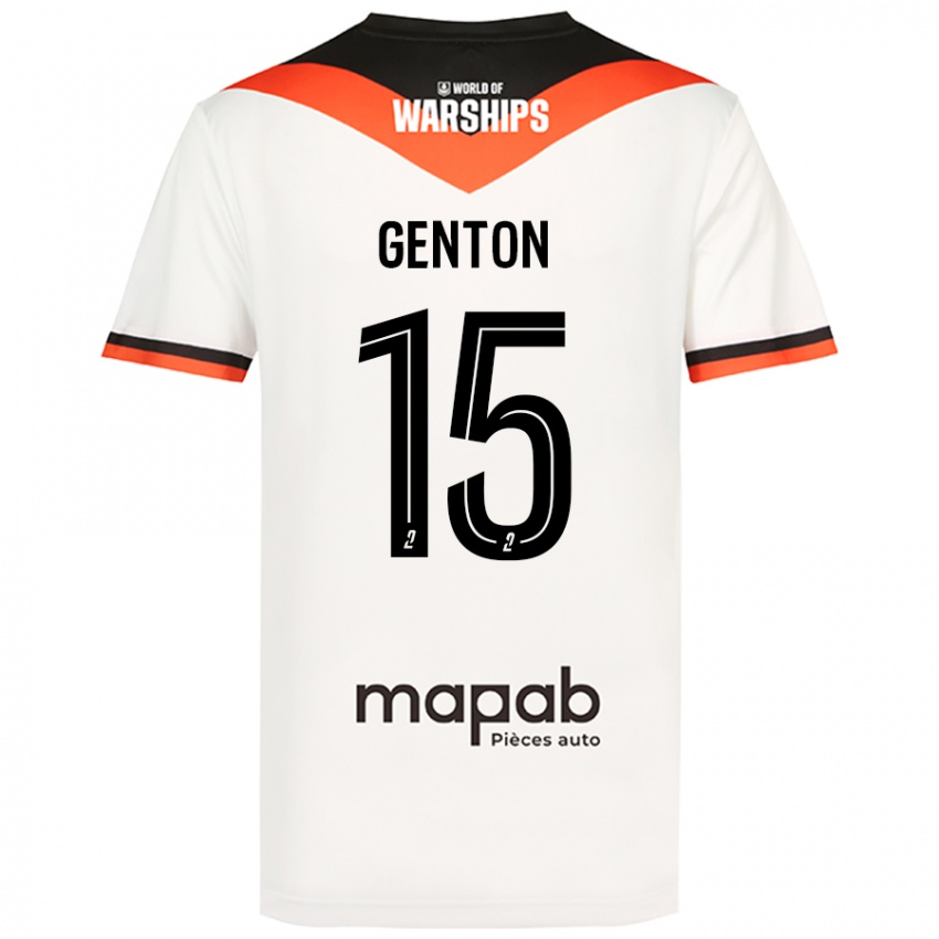 Dětské Enzo Genton #15 Bílý Daleko Hráčské Dresy 2024/25 Dres