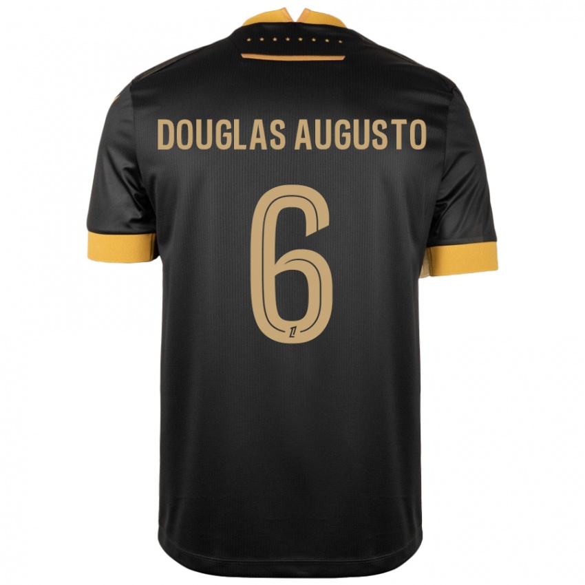 Dětské Douglas Augusto #6 Černá Hnědá Daleko Hráčské Dresy 2024/25 Dres