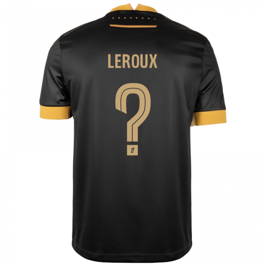 Dětské Louis Leroux #0 Černá Hnědá Daleko Hráčské Dresy 2024/25 Dres