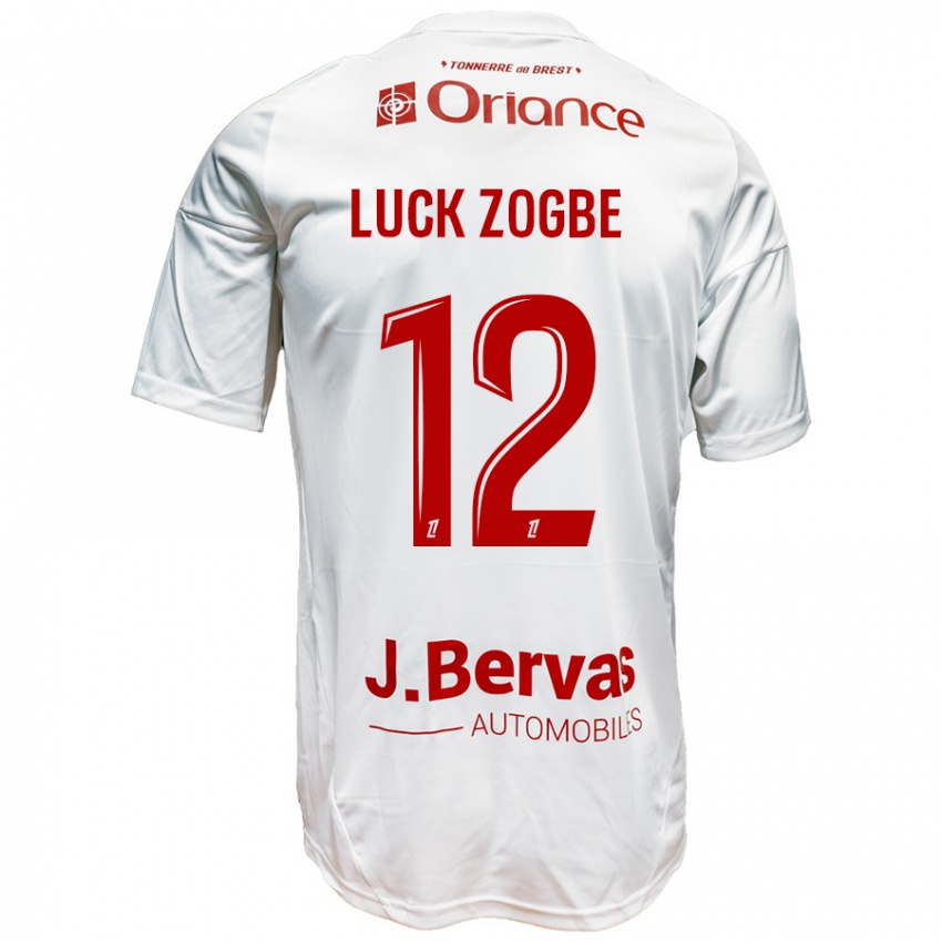 Dětské Luck Zogbé #12 Bílá Červená Daleko Hráčské Dresy 2024/25 Dres