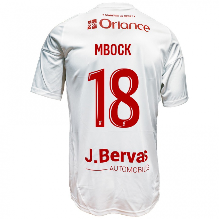 Dětské Hianga'a Mbock #18 Bílá Červená Daleko Hráčské Dresy 2024/25 Dres