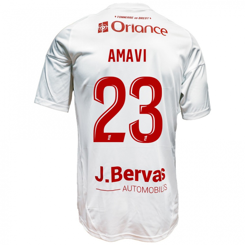 Dětské Jordan Amavi #23 Bílá Červená Daleko Hráčské Dresy 2024/25 Dres