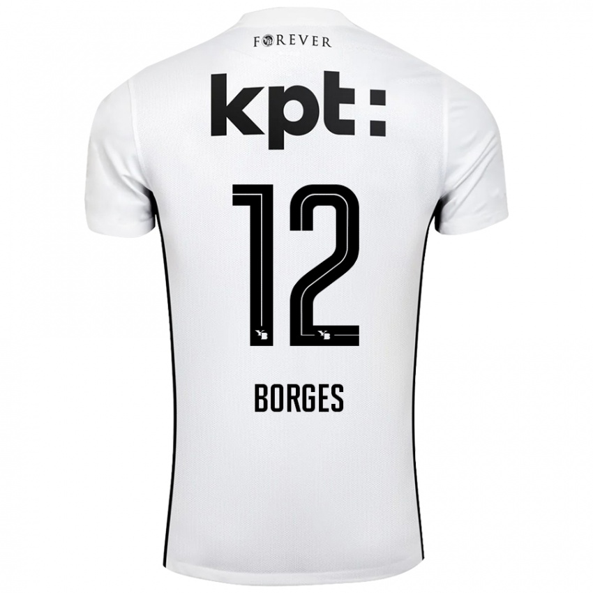 Dětské David Borges #12 Bílá Černá Daleko Hráčské Dresy 2024/25 Dres