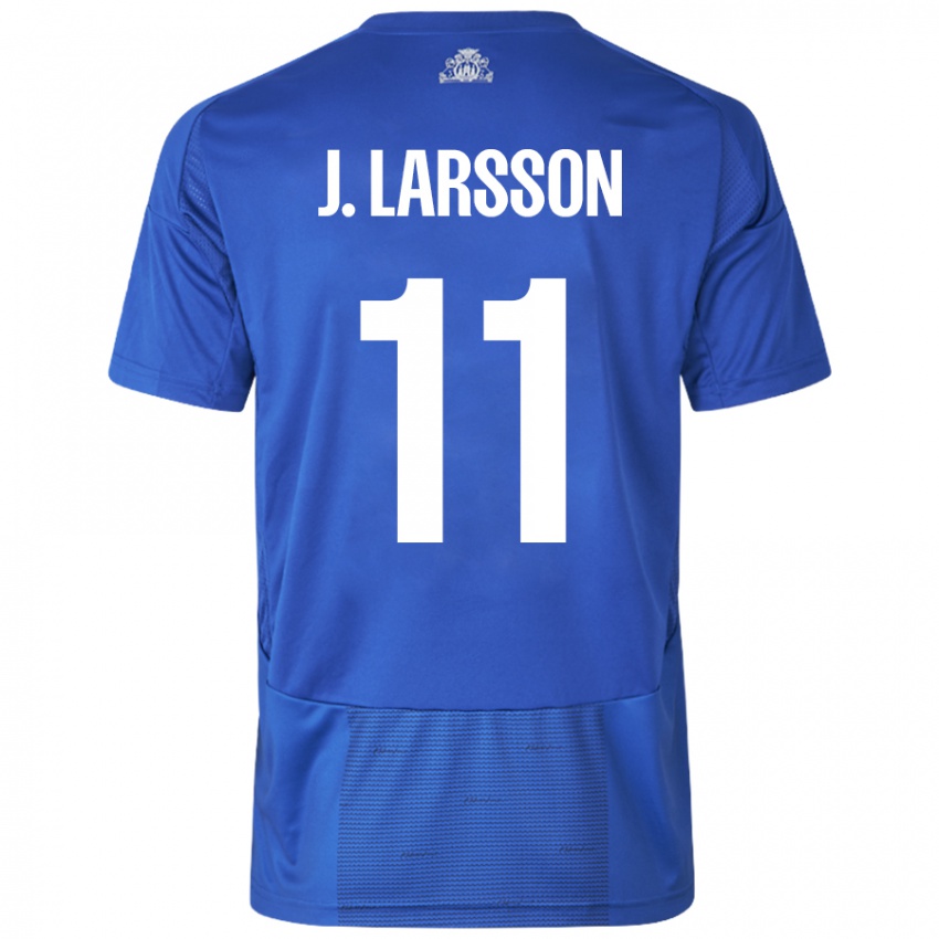 Dětské Jordan Larsson #11 Bílá Modrá Daleko Hráčské Dresy 2024/25 Dres