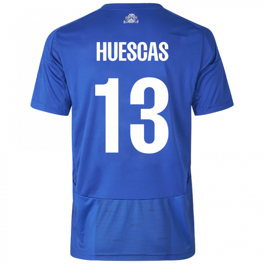 Dětské Rodrigo Huescas #13 Bílá Modrá Daleko Hráčské Dresy 2024/25 Dres