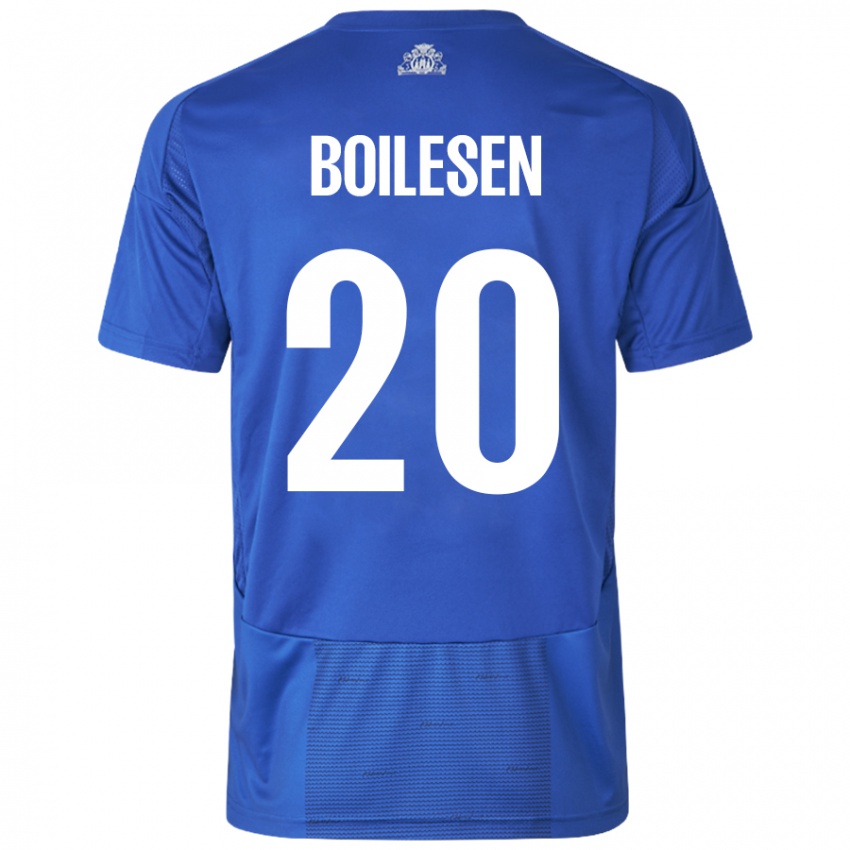 Dětské Nicolai Boilesen #20 Bílá Modrá Daleko Hráčské Dresy 2024/25 Dres