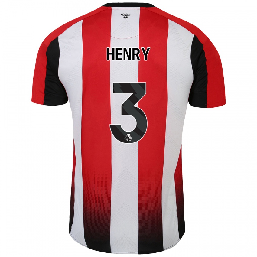 Pánské Rico Henry #3 Červená Bílá Domů Hráčské Dresy 2024/25 Dres