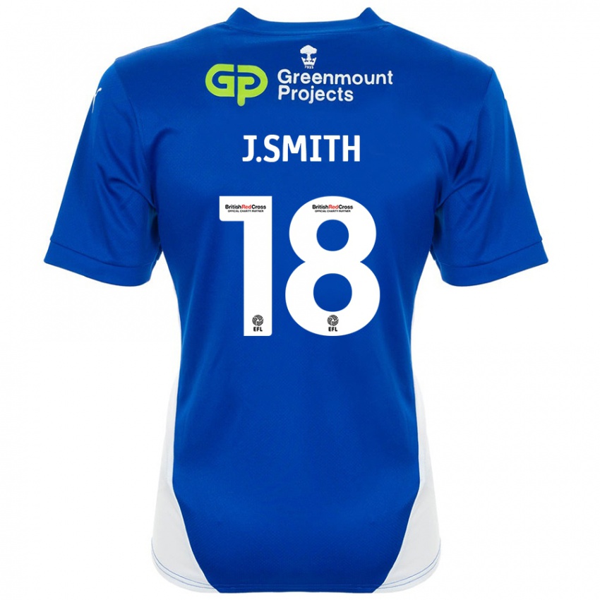 Pánské Jonny Smith #18 Modrá Bílá Domů Hráčské Dresy 2024/25 Dres