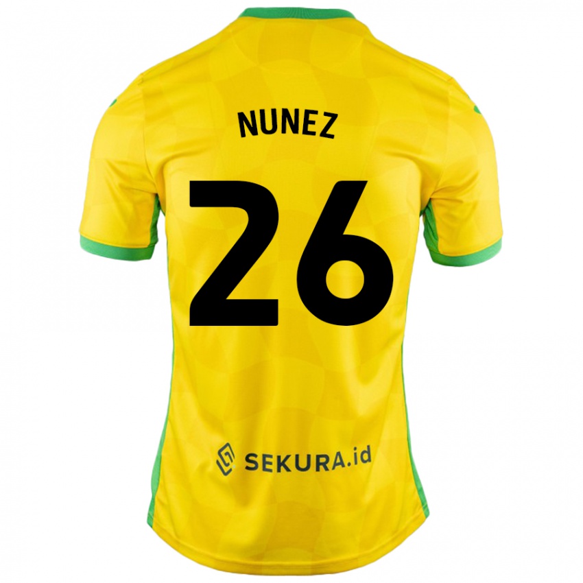 Pánské Marcelino Núñez #26 Žlutá Zelená Domů Hráčské Dresy 2024/25 Dres