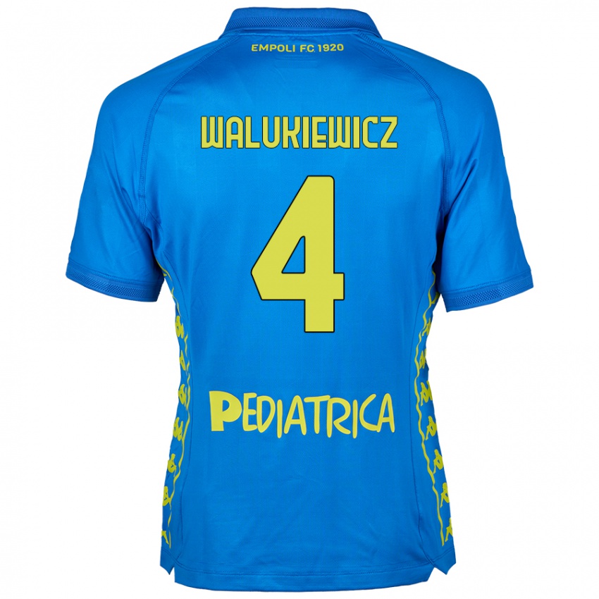 Pánské Sebastian Walukiewicz #4 Modrý Domů Hráčské Dresy 2024/25 Dres