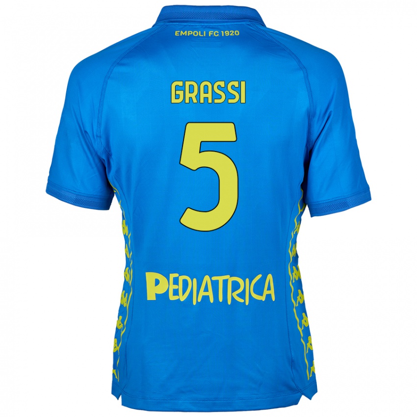 Pánské Alberto Grassi #5 Modrý Domů Hráčské Dresy 2024/25 Dres