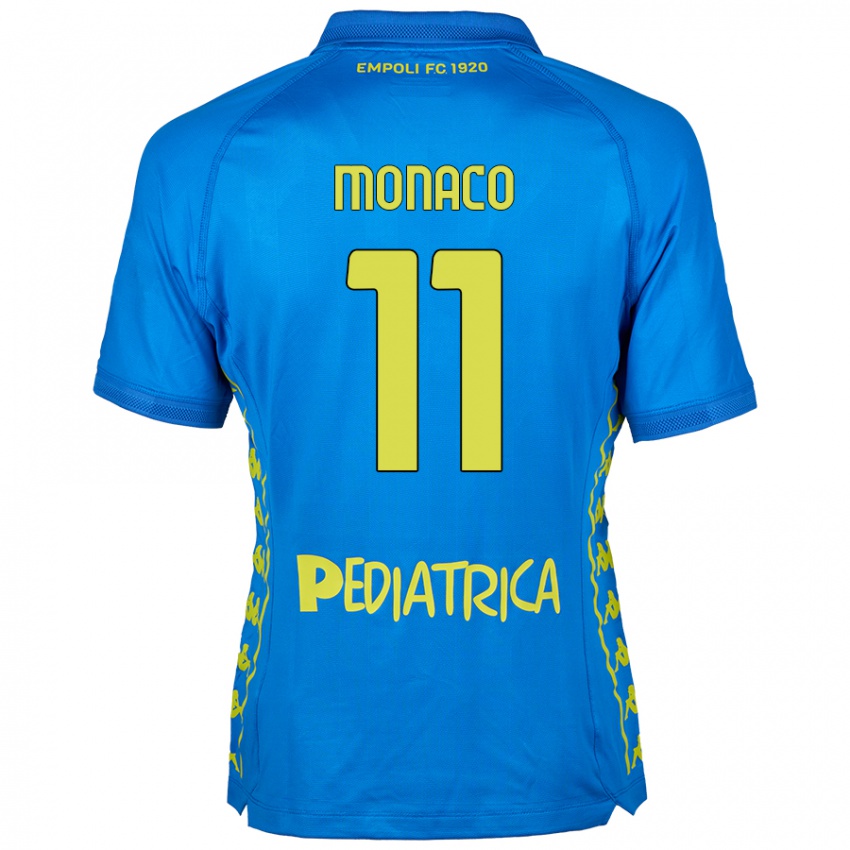 Pánské Salvatore Monaco #11 Modrý Domů Hráčské Dresy 2024/25 Dres