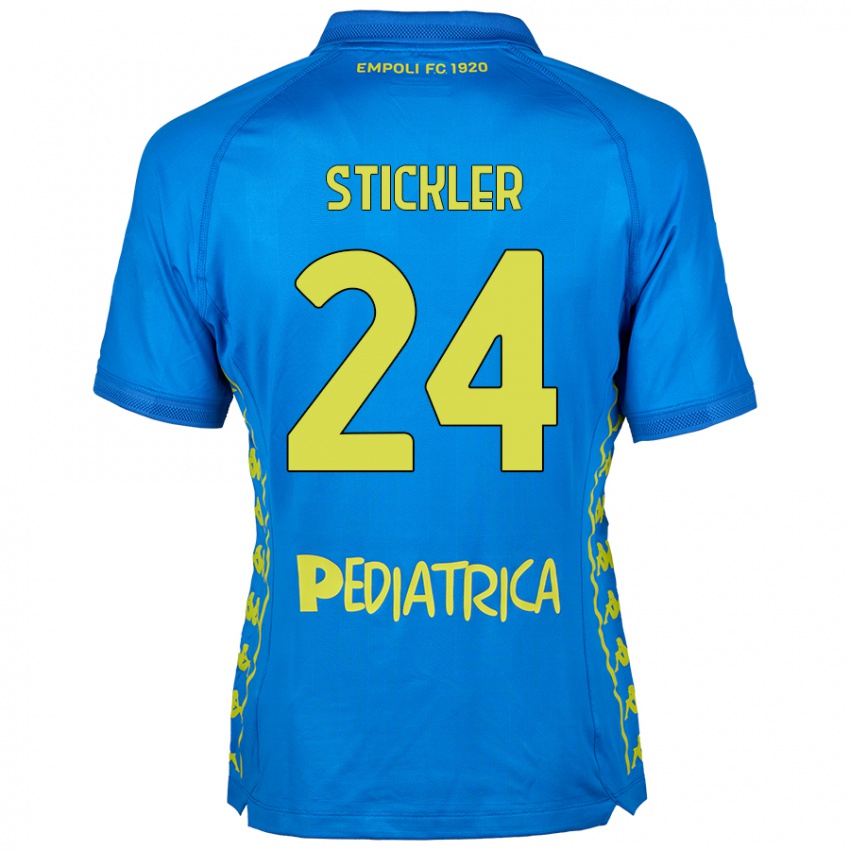 Pánské Mateo Stickler #24 Modrý Domů Hráčské Dresy 2024/25 Dres