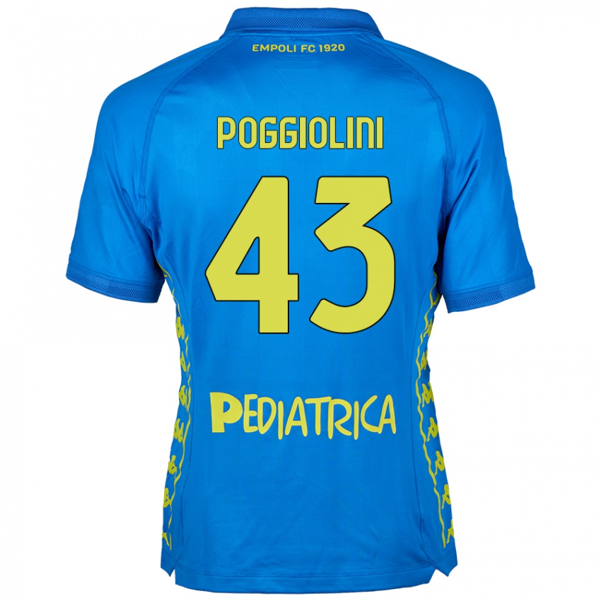 Pánské Duccio Poggiolini #43 Modrý Domů Hráčské Dresy 2024/25 Dres