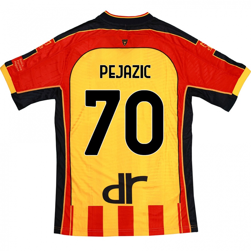 Pánské Mario Pejazic #70 Žlutá Červená Domů Hráčské Dresy 2024/25 Dres