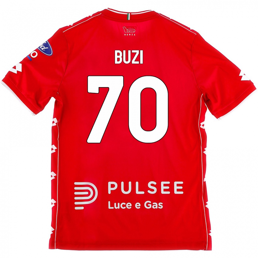 Pánské Luis Buzi #70 Červená Bílá Domů Hráčské Dresy 2024/25 Dres