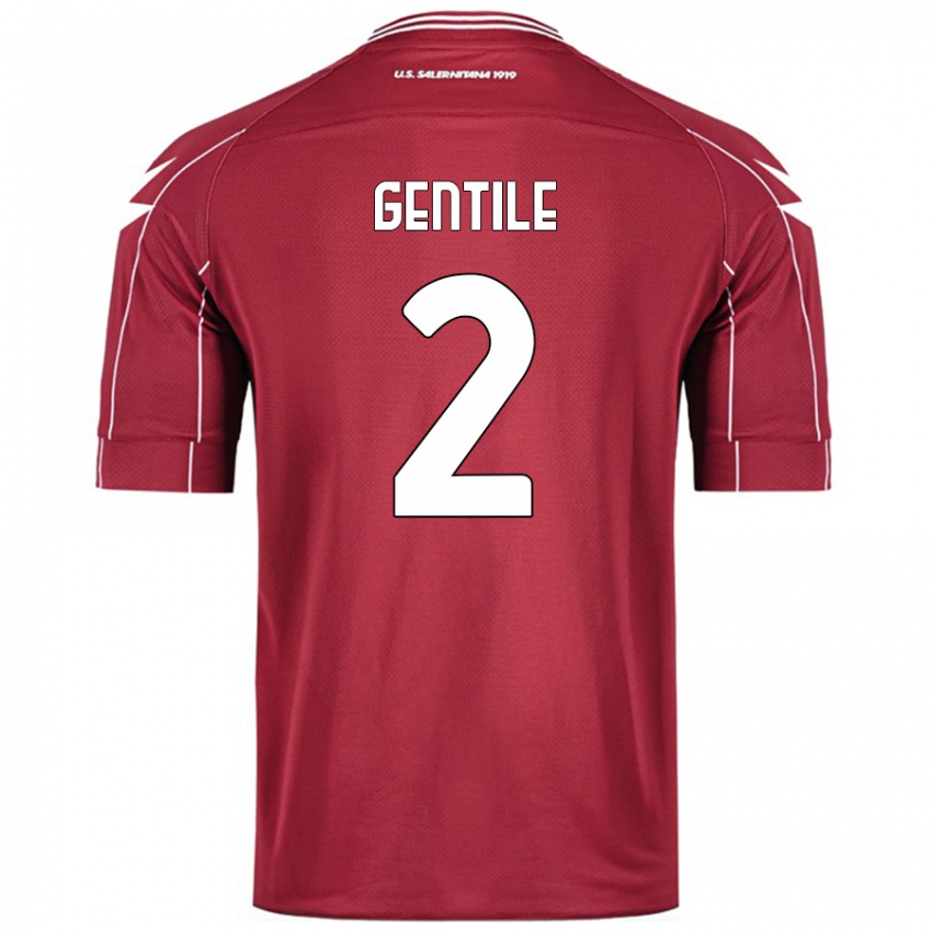 Pánské Davide Gentile #2 Burgundské Domů Hráčské Dresy 2024/25 Dres