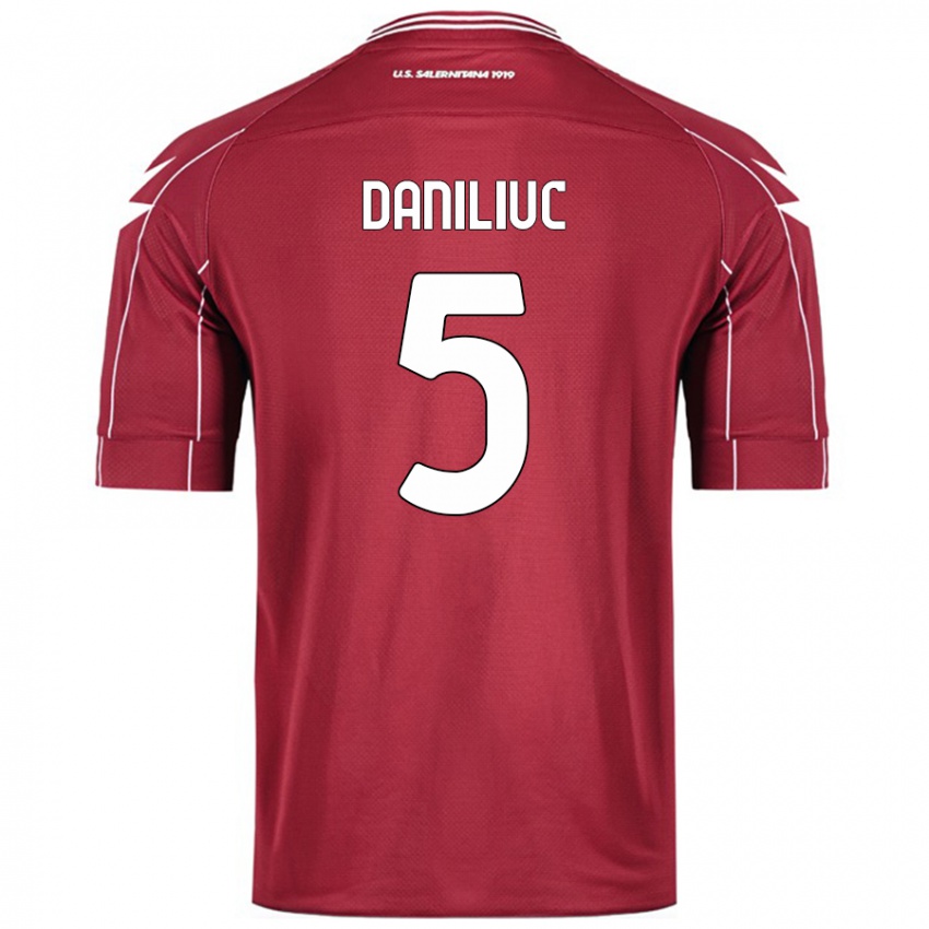 Pánské Flavius Daniliuc #5 Burgundské Domů Hráčské Dresy 2024/25 Dres