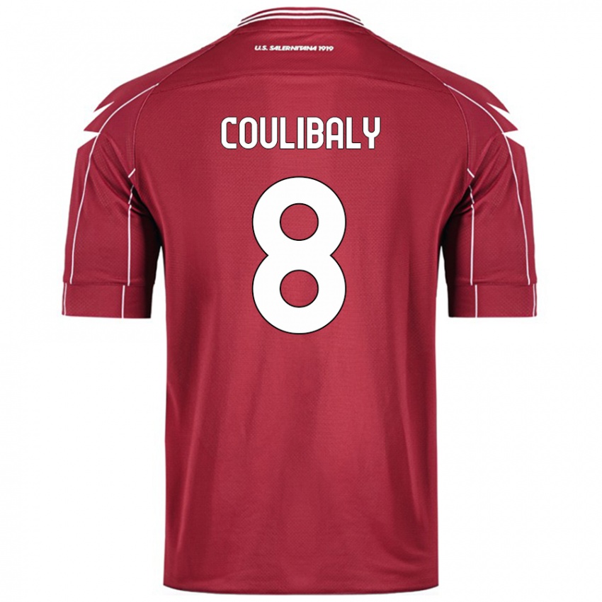 Pánské Mamadou Coulibaly #8 Burgundské Domů Hráčské Dresy 2024/25 Dres