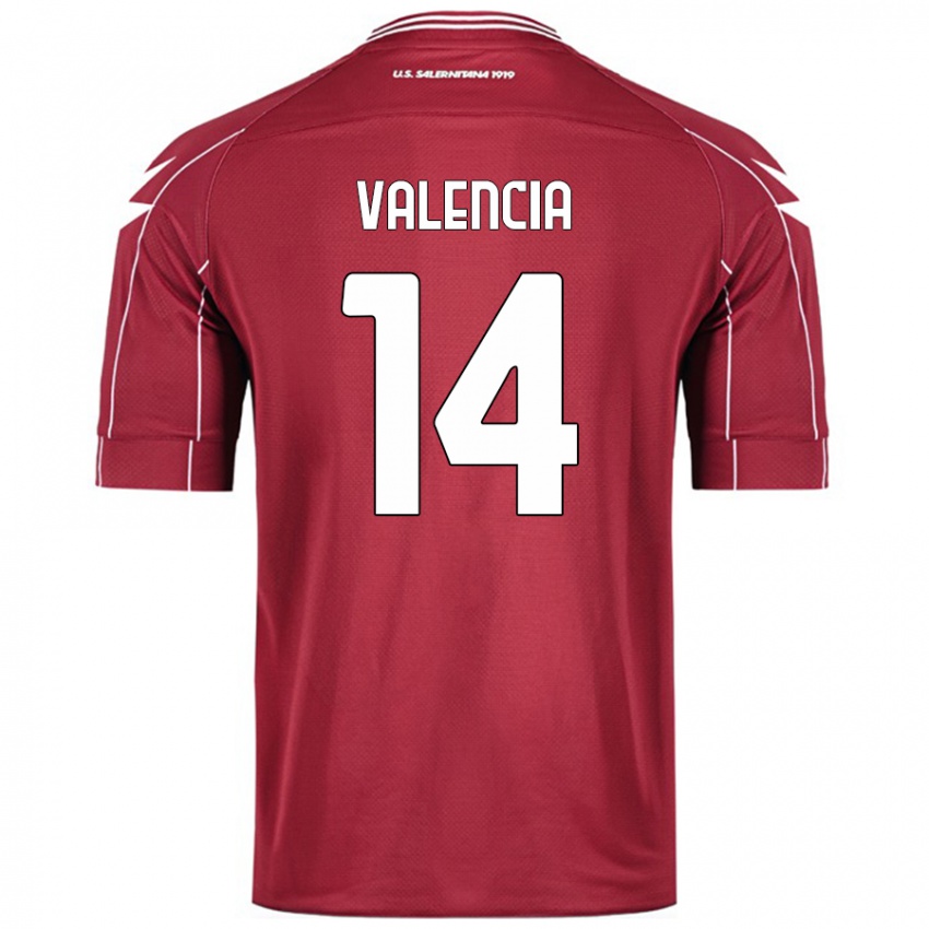 Pánské Diego Valencia #14 Burgundské Domů Hráčské Dresy 2024/25 Dres