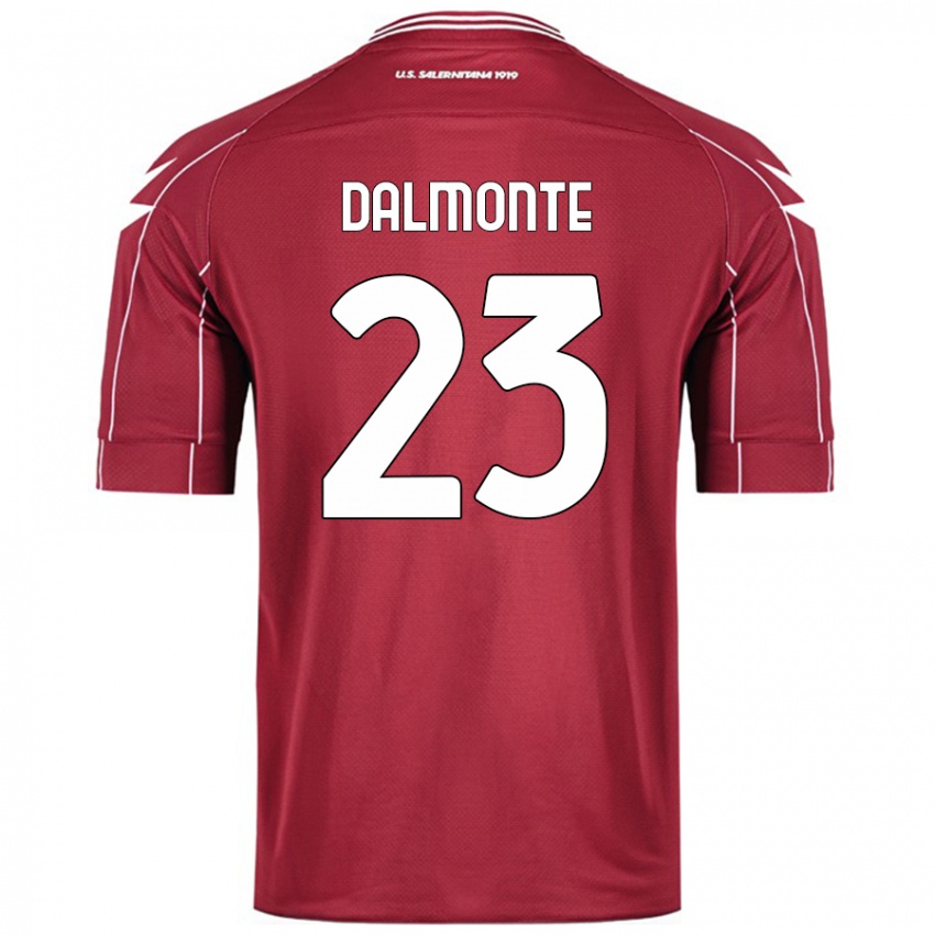 Pánské Nicola Dalmonte #23 Burgundské Domů Hráčské Dresy 2024/25 Dres